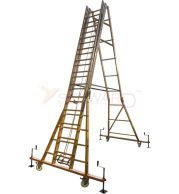 Model No. F1310 Fibreglass Folding Extension Ladder for Electrical, Home and Industrial Access Use, Professional Extendable Ladder for Maintenance, Repair, Storage and Contractor Tasks 